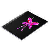 Pink Butterfly Prism Notizblock (Linke Seite)