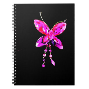 Pink Butterfly Prism Notizblock