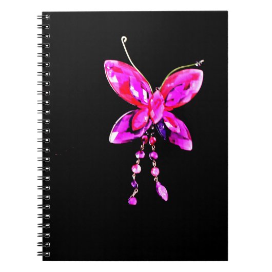 Pink Butterfly Prism Notizblock (Vorderseite)
