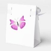 Pink Butterfly Quinceanera Gefälligkeitsbox Geschenkschachtel (Rückseite)