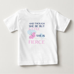 Pink Butterfly - She is Fierce Baby T-shirt