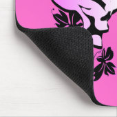 Pink Butterfly Skull Mousepad (Ecke)