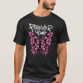 Pink Butterfly Streetwear T-Shirt (Vorderseite)