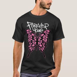 Pink Butterfly Streetwear T-Shirt