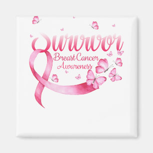 Pink Butterfly Survivor Brustkrebs Bewusstsein Magnet