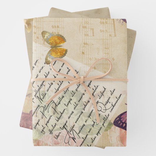 Pink Butterfly Symphony Geschenkpapier Set (Beispiel)
