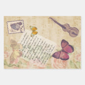 Pink Butterfly Symphony Geschenkpapier Set (Vorderseite)