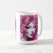 Pink Butterfly Tasse (VorderseiteRechts)
