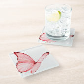 Pink Butterfly Untersetzer (Schrägansicht)