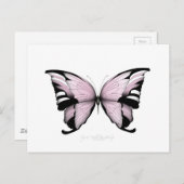 Pink Butterfly Wild Rose Bishop Postkarte (Vorne/Hinten)