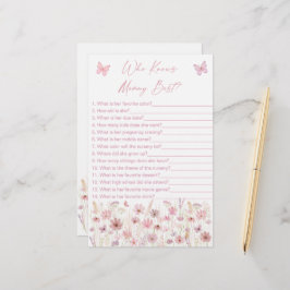 Pink Butterfly Wildflowers Who Knows Mommy Game