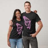 Pink Butterfly Women's Artistic and Minimal Aesthe T-Shirt (Unisex)
