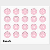 Pink Button Baby Duschmittel Sticker (Blatt)