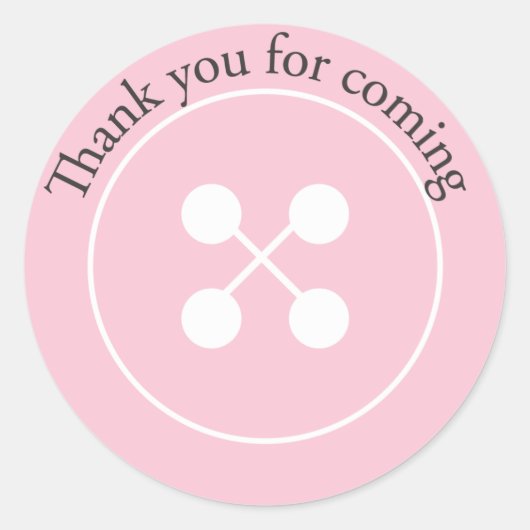 Pink Button Baby Duschmittel Sticker (Vorderseite)
