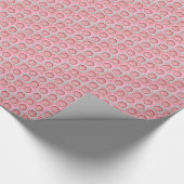 Pink Button Checked Pattern Geschenkpapier (Ecke)