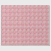 Pink Button Checked Pattern Geschenkpapier (Flach)