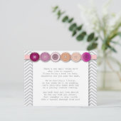 Pink Button Insert-Karte Postkarte (Stehend Vorderseite)