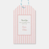 Pink Cabana Bachelorette Wochenende | Danke, Gesch Geschenkanhänger (Rückseite)