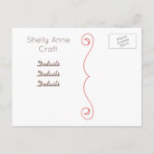 Pink Cabana Striped Baby Ankündigung (Rückseite)