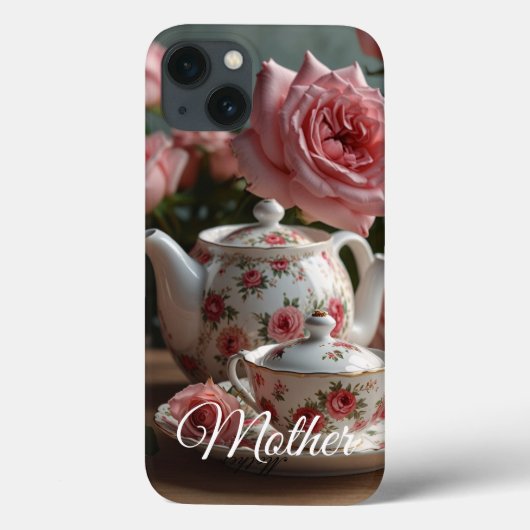 Pink Cabbage Rose Tea iPhone / iPad case (Rückseite)