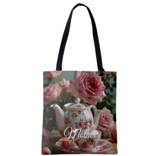 Pink Cabbage Rose Tea  Tasche