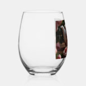 Pink Cabbage Rose Tee Weinglas Ohne Stiel (Rechts)