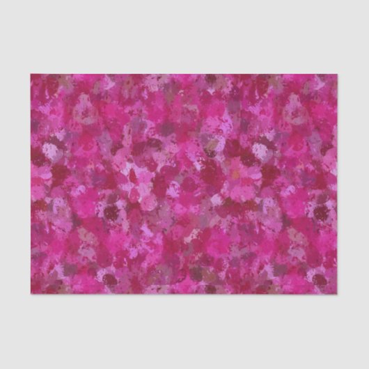 Pink Cabbage Rose Tissue Paper Seidenpapier (Vorderseite)