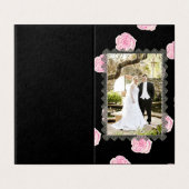 Pink Cabbage Roses and Black Lace Wedding (Außenseite Aufgefaltet)