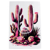 Pink Cacti Batch Mittlere Geschenktüte (Rückseite)