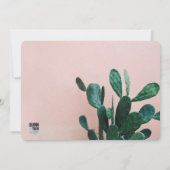 Pink Cactus Bachelorette Einladung (Rückseite)