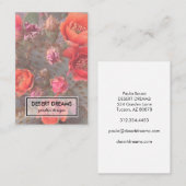 Pink Cactus Blume Desert Garden Foto Travel Visitenkarte (Vorne/Hinten)