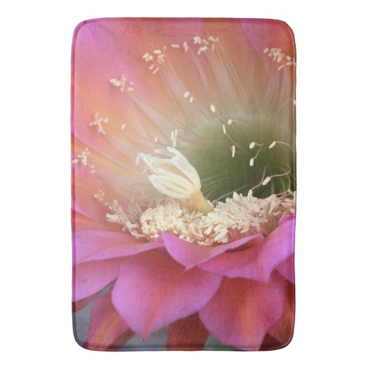 Pink Cactus Blume in der Wüste Badematte (Vorderseite Vertikal)