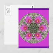 Pink Cactus Blume Postkarte (Vorne/Hinten)