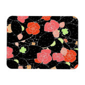 Pink Cactus Blume Sketch Magnet (Horizontal)