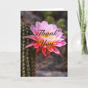 Pink Cactus Blume Vielen Dank Dankeskarte