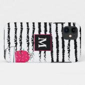 Pink Cactus Monogram Case-Mate iPhone Hülle (Rückseite (Horizontal))