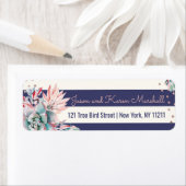 Pink Cactus Navy Stripes und Rose Gold Adresse (Insitu)