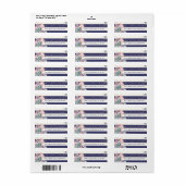 Pink Cactus Navy Stripes und Rose Gold Adresse (Vorne)