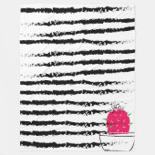 Pink Cactus pattern Fleecedecke (Vorderseite)