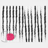 Pink Cactus pattern Fleecedecke (Vorderseite (Horizontal))