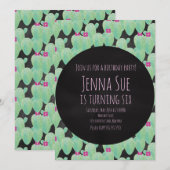 Pink Cactus Pattern Greenery Party (Vorne/Hinten)