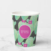 Pink Cactus Pattern Vielen Dank Pappbecher (Vorderseite)