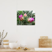 Pink Cactus Print Poster (Küche)