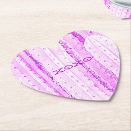 Pink Cactus Saguaro XOXO Herz Liebe Prickly Untersetzer