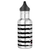 Pink Cactus striped pattern Edelstahlflasche (Links)