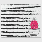 Pink Cactus striped pattern Geschenkpapier (Flach)