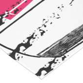 Pink Cactus striped pattern Kurzer Tischläufer (Ecke)