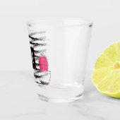 Pink Cactus striped pattern Schnapsglas (Rechts)