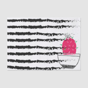 Pink Cactus striped pattern Seidenpapier
