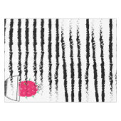 Pink Cactus striped pattern Tischdecke (Vorderseite (Horizontal))
